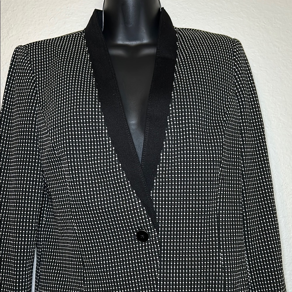 White Black Women's Black and White Blazer - Picture 2 of 8